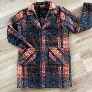 CHARLIE B Plaid Boulce Jacket